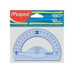 Rapporteur demi - circulaire - maped - 180 degrés - 120 mm - plastique transparent - ergonomique Rapporteur demi - circulaire - maped - 180 degrés - 120 mm - plastique transparent - ergonomique