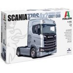 Maquette camion - italeri - scania s770 4x2 normal roof - �chelle 1:24 - cabine grise - transport longue ...