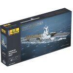 Maquette bateau : porte avion charles de gaulle 2001 - echelle 1 / 400 - 140 pieces - collection historique ...