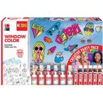 Marabu papeterie - fournitures marabu kids kit window color party pack 6 x 80 ml 223452