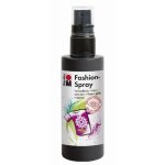 Bombe de peinture textile - marabu - fashion - spray - noir - 100 ml - r�sistant � la lumi�re