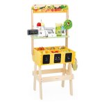 Marchande enfant farm market - jeu dimitation enfant - 32 accessoires - jouet en bois fsc - peinture ...