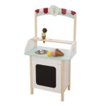 Marchande de glace en bois - roba - avec 3 gaufres et 6 boules de glace en peluche Marchande de glace en bois - roba - avec 3 gaufres et 6 boules de glace en peluche