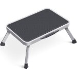 Marche pied pliable escabeau 1 marche pliable en acier petit echelle pliant salon cuisine salle de bain ...