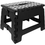 Marche pied pliable tabouret pliant max 150kg noir Marche pied pliable tabouret pliant max 150kg noir