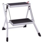 Marchepied � 2 marches pliable escabeau m�tallique antid�rapante marche 30 x 20 cm capacit� 150 kg 50 ...