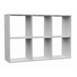 Marion - �tag�re modulable 6 cubes - biblioth�que 6 cases - 110x30x75 cm - meuble de rangement