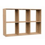 Marion - �tag�re modulable 6 cubes - biblioth�que 6 cases - 110x30x75 cm - meuble de rangement
