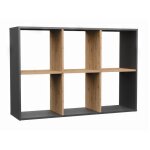 Marion - �tag�re modulable 6 cubes - biblioth�que 6 cases - 110x30x75 cm - meuble de rangement