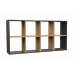 Marion - �tag�re modulable 8 cubes - biblioth�que 8 cases - 147x30x75 cm - meuble de rangement