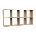 Marion - �tag�re modulable 8 cubes - biblioth�que 8 cases - 147x30x75 cm - meuble de rangement