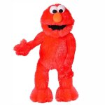 Marionnette elmo de rue ssame en peluche rouge 45 cm pour enfant  partir de 3 ans