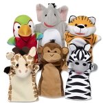 Marionnettes � main animaux sauvages - melissa & doug - peluche douce - pour enfants de 2 ans et plus ...
