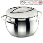Marmite belly en inox + couvercle - d: 20 cm