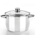 Marmite - monix - optima - 26 cm - acier inoxydable 18 / 10 - couvercle en verre - compatible induction ...