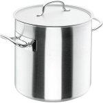 Marmite traiteur chef d : 24 cm + couvercle - inox - lacor - contemporain - design - gris