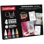 Marqueur craie - uni - ball - chalk marker - coffret no�l tradition - 4 pi�ces - effa�able