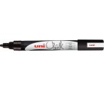 Marqueur craie - uni - ball - uni chalk marker - pointe fine conique - effa�able - noir