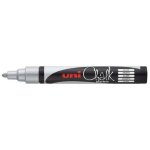 Marqueur craie - uniball - pwe - 5m ar - pointe conique moyenne - effa�able - argent