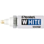 Marqueur - pentel - 100w pl - indlbile - pointe large - blanc