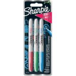 Marqueur permanent - sharpie - m�tallis� - 3 pi�ces - pointe fine - rose vert bleu