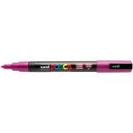 Marqueur � pigment - uniball - posca pc - 3m - fuchsia - pointe ronde 15 mm - opaque - ind�l�bile