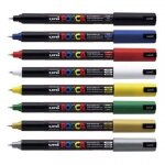 Lot de 8 marqueurs posca pc - 1mr pointe extra - fine calibr�e