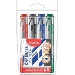 Marqueur tableau blanc - maped - marker peps jumbo - 4 pi�ces - large pointe - effa�able