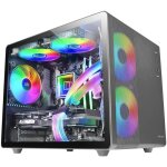 Mars gaming mc - 400 noir bo�tier gaming compact micro - atx fen�tre lat�rale compl�te verre tremp� 3x ...