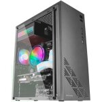 Botier de jeu atx - mars gaming - mc100 noir - ventilateur frgb 90mm - ventilation convect - cool - ...