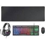 Ensemble clavier gaming rgb - mars gaming - mcp - rgb3 - souris 3200 dpi - casque over - ear rgb - tapis ...