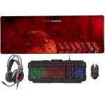 Combo gamer rgb - mars gaming - mcprgb2fr - clavier � membrane - souris optique - tapis xxl