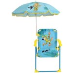 Marsupilami chaise pliante avec parasol � chaise 53 x 39 x 39 cm parasol � 65 cm pour enfant