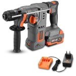 Marteau perforateur sans fil - fuxtec fx - e1rh20 - 20v sds + burineur - set avec batterie 4ah et chargeur ...