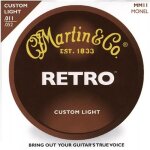 Martin retro mm11 custom light 11 - 52 cordes guitare folk acoustique Martin retro mm11 custom light 11 - 52 cordes guitare folk acoustique