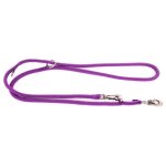 Martin sellier - laisse de dressage multiposition en nylon - mauve Martin sellier - laisse de dressage multiposition en nylon - mauve