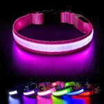 Masbrill collier lumineux chien rechargeable etanche fluorescent collier led chien r�glable pour petits ...