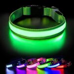 Masbrill collier lumineux chien rechargeable etanche fluorescent collier led chien r�glable pour petits ...