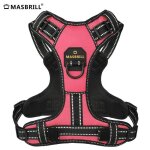 Masbrill harnais de chien anti traction harnais pour chien anti traction r�fl�chissant harnais avec poign�e ...