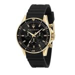 Montre - maserati - sfida - acier pvd or - silicone - chronographe - 44mm Montre - maserati - sfida - acier pvd or - silicone - chronographe - 44mm