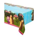 Masha et michka - masha and the bear - party anniversaire nappe lavable 120x180 cm Masha et michka - masha and the bear - party anniversaire nappe lavable 120x180 cm