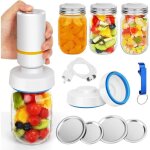 Mason jar kit de scellage sous vide - avec couvercles mason - scelleuse sous vide pour bocaux de conserve ... Mason jar kit de scellage sous vide - avec couvercles mason - scelleuse sous vide pour bocaux de conserve ...