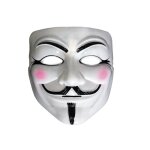 Masque anonymous pour adulte - party pro - blanc - carnaval et manifestations