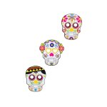 Masque carton - dia de los muertos - halloween x3 - rubies - adulte - blanc - homme