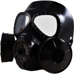 Masque  gaz noir adulte factice - ptit clown - thme zombie - halloween