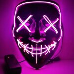 Masque led de film dhorreur la purge - fushia - shop - story