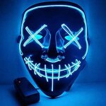 Masque led halloween - festival cosplay costume dcorations de fte - glace bleue