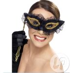 Masque loup dentelles et baguette noir - smiffys - mixte - int�rieur - blanc - enfant - a partir de 3 ...
