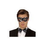 Masque loup sequin noir - widmann - adulte - mixte - multicolor
