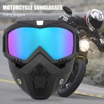 Masque de moto lunettes mioloe - protection dtachable - anti - bue - coupe - vent - quitation